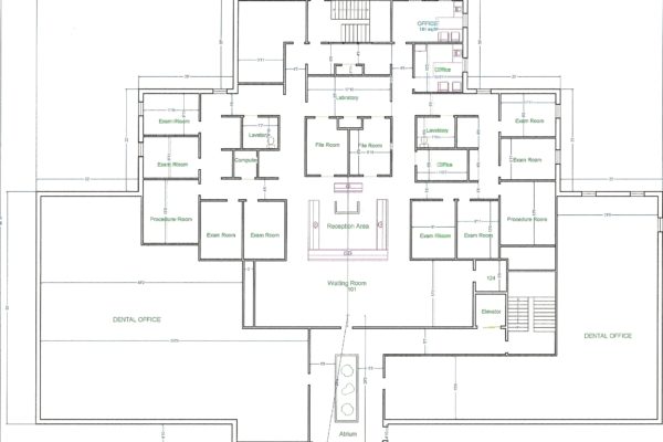 Floor plan of the building