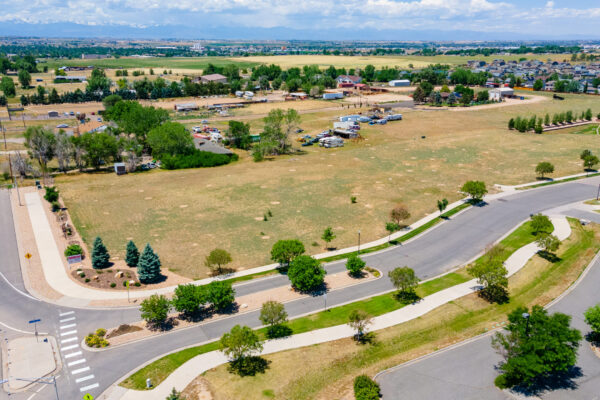 Aerial image of the availabe parcels