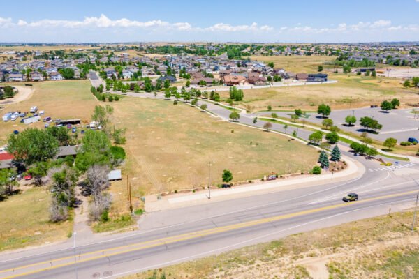 Aerial image of the availabe parcels