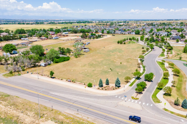 Aerial image of the availabe parcels