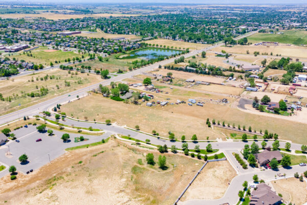 Aerial image of the availabe parcels