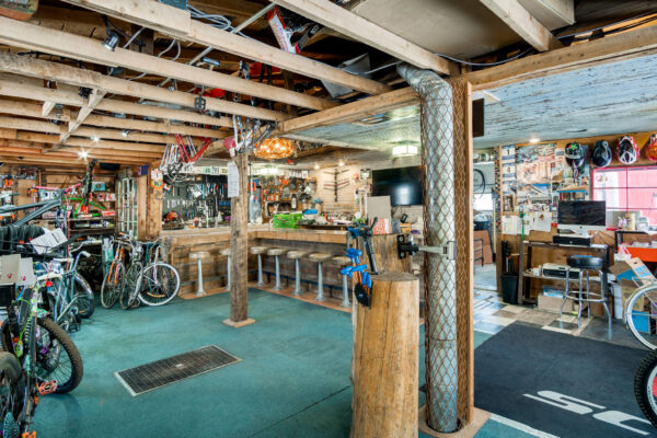 Interior image of the Bar/Bike shop