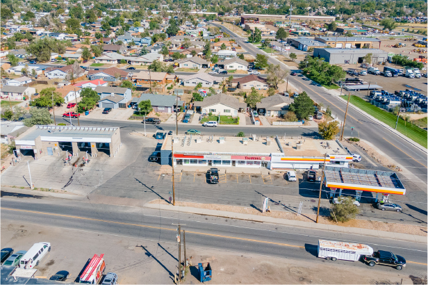 Retail Strip with Shell Gas Station